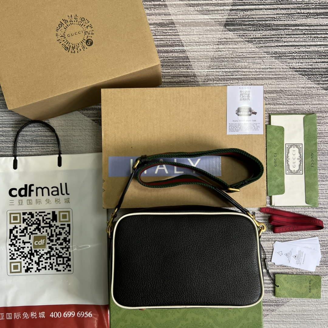 Adidas x Gucci small shoulder bag 702427 Black leather