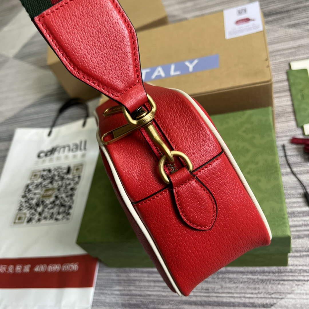 Adidas x Gucci small shoulder bag 702427 Red leather
