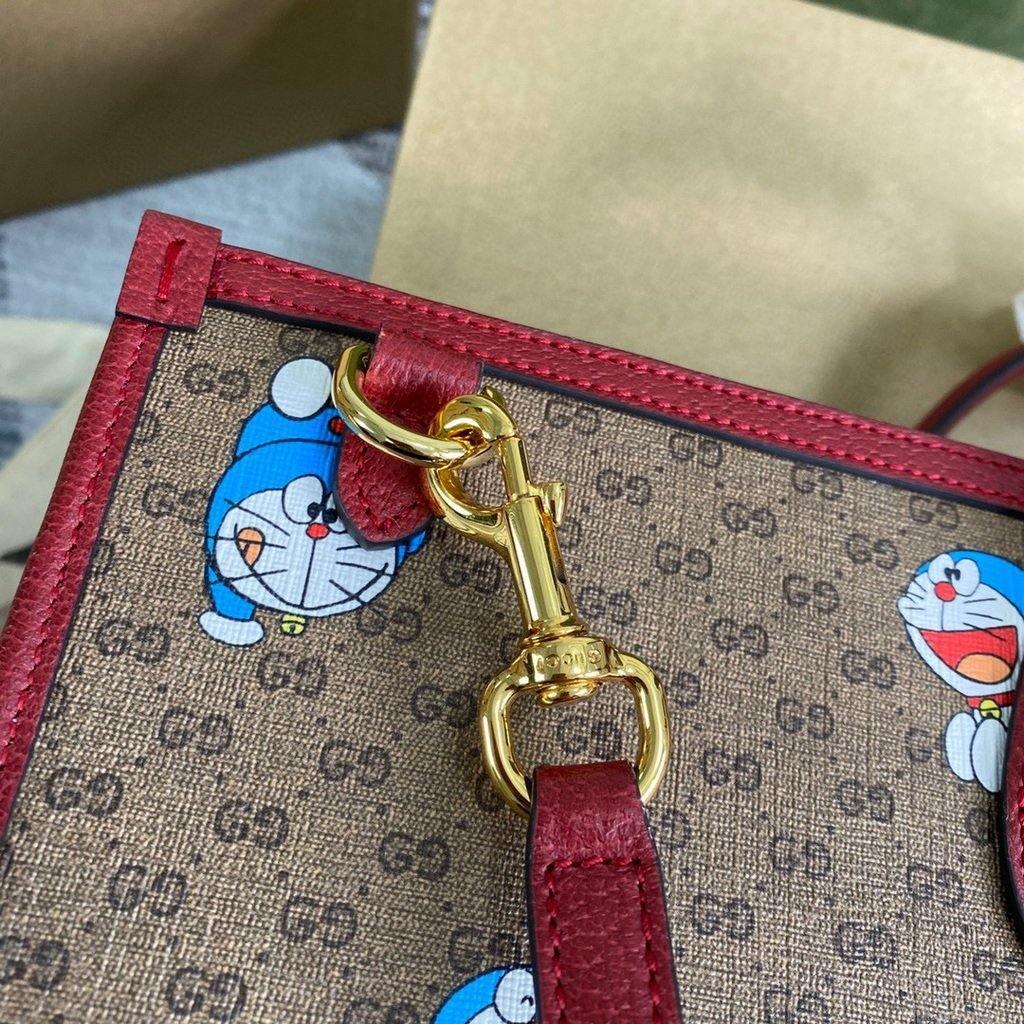 GG 653952 Gucci Doraemon x Gucci large Tote bag Red