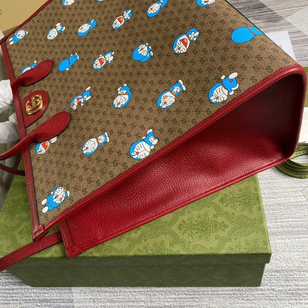 GG 653952 Gucci Doraemon x Gucci large Tote bag Red