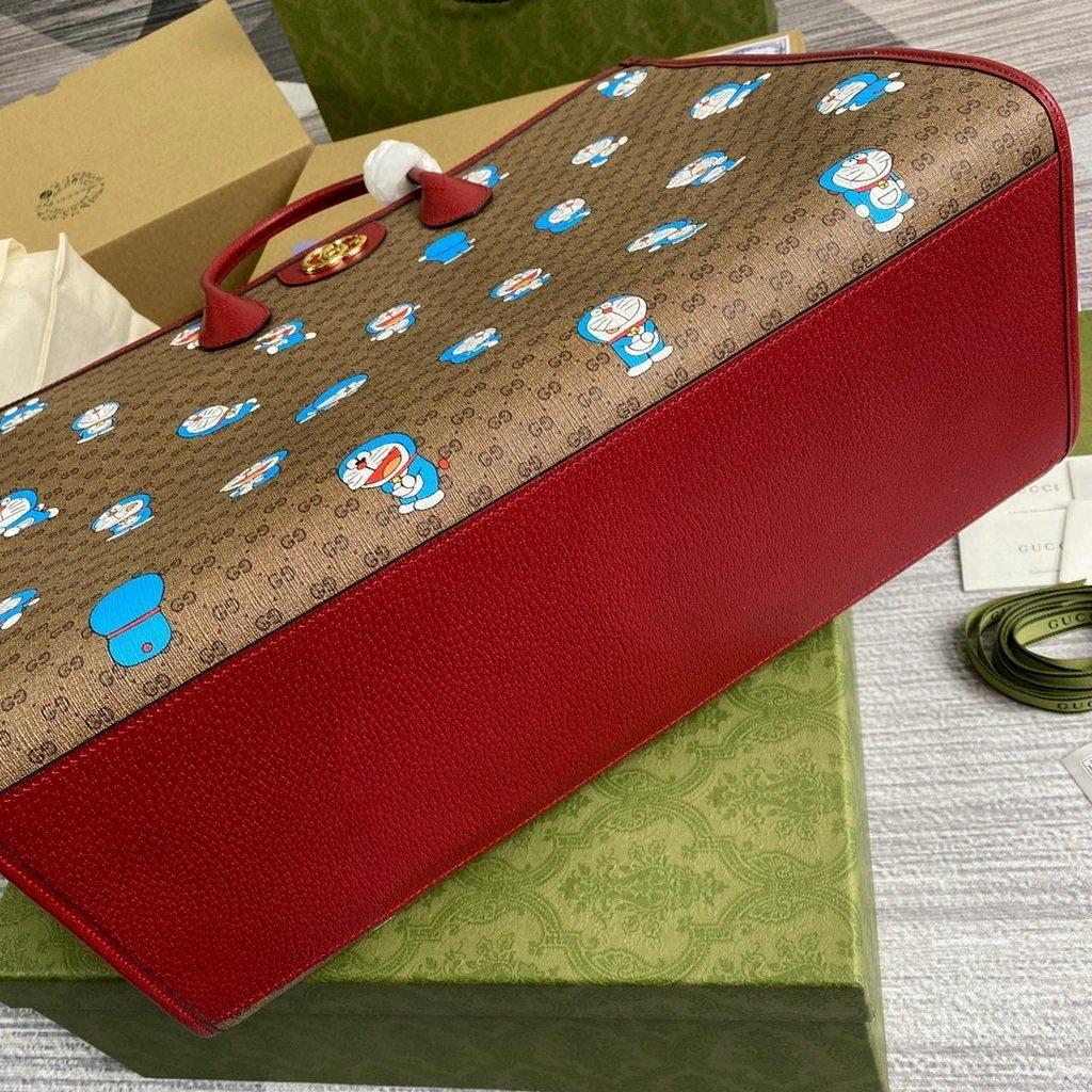 GG 653952 Gucci Doraemon x Gucci large Tote bag Red