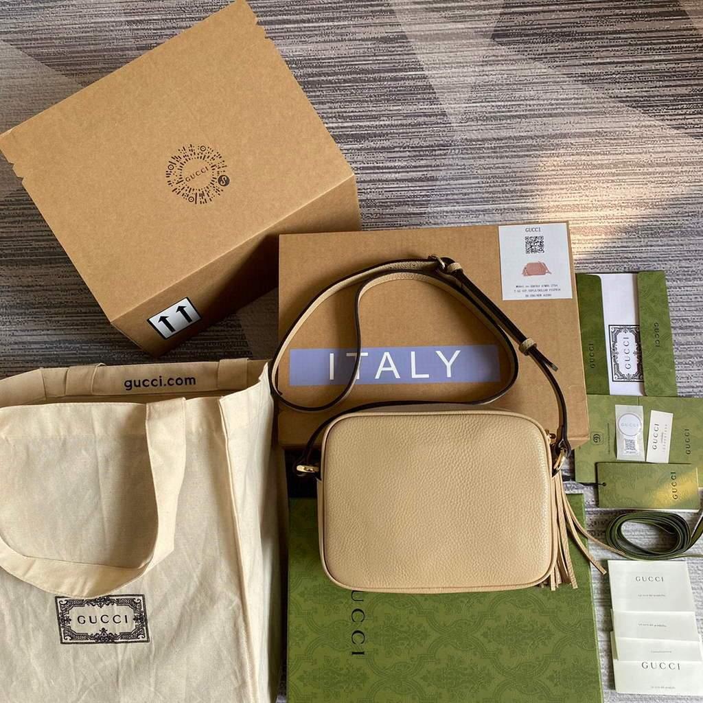 Gucci 308364 Soho small leather crossbody-bags disco bag Beige