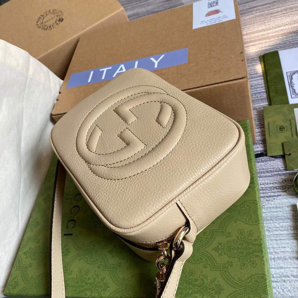 Gucci 308364 Soho small leather crossbody-bags disco bag Beige