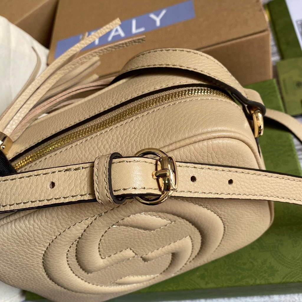 Gucci 308364 Soho small leather crossbody-bags disco bag Beige