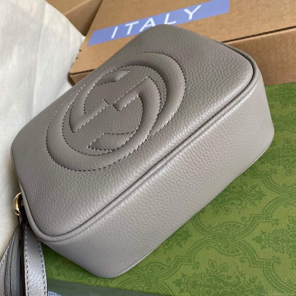 Gucci 308364 Soho small leather crossbody-bags disco bag Grey