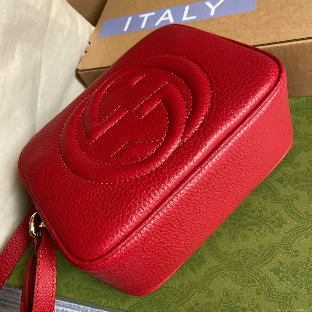 Gucci 308364 Soho small leather crossbody-bags disco bag Red