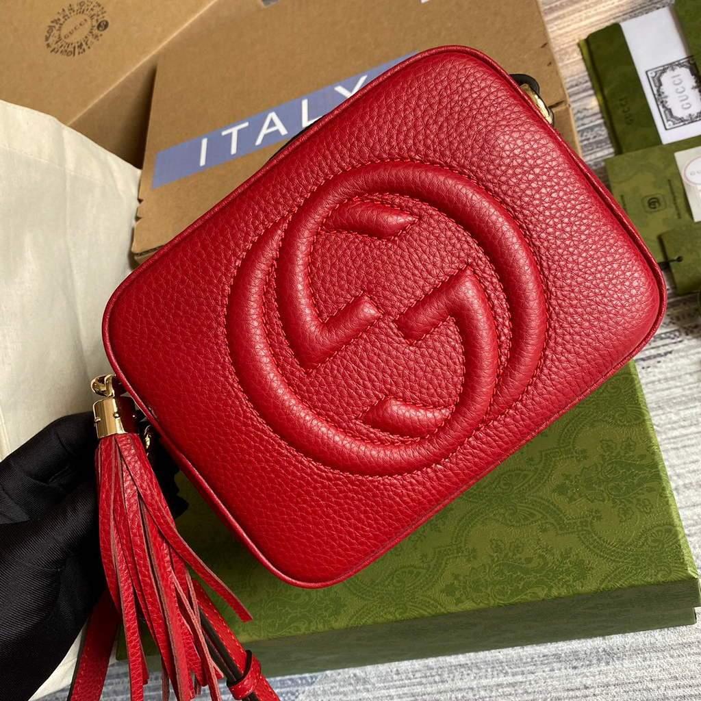 Gucci 308364 Soho small leather crossbody-bags disco bag Red