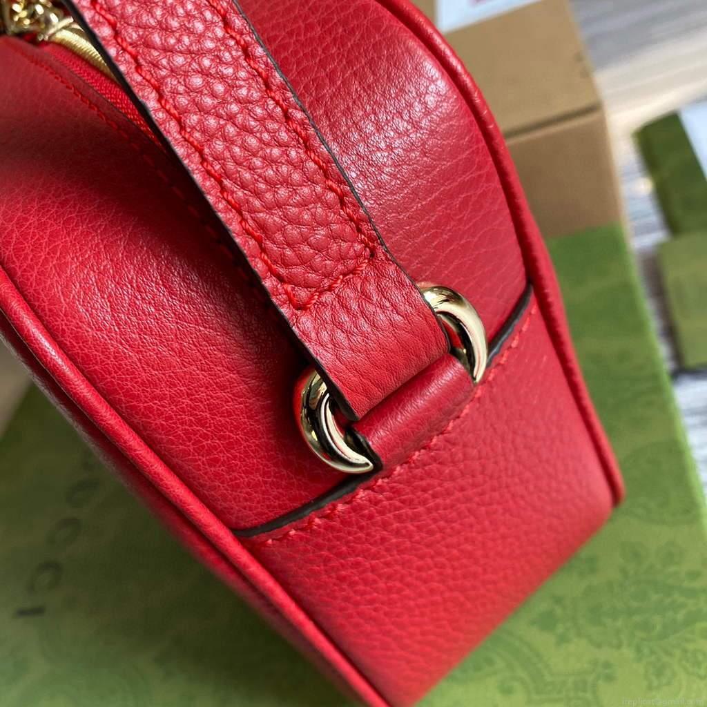 Gucci 308364 Soho small leather crossbody-bags disco bag Red