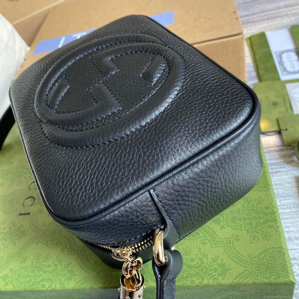 Gucci 308364 Soho small leather disco bag black