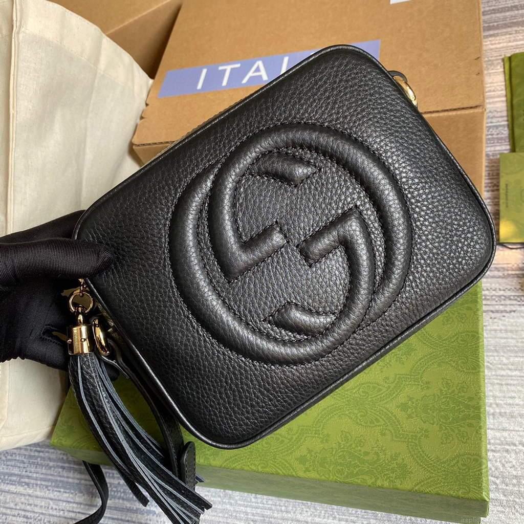 Gucci 308364 Soho small leather disco bag black