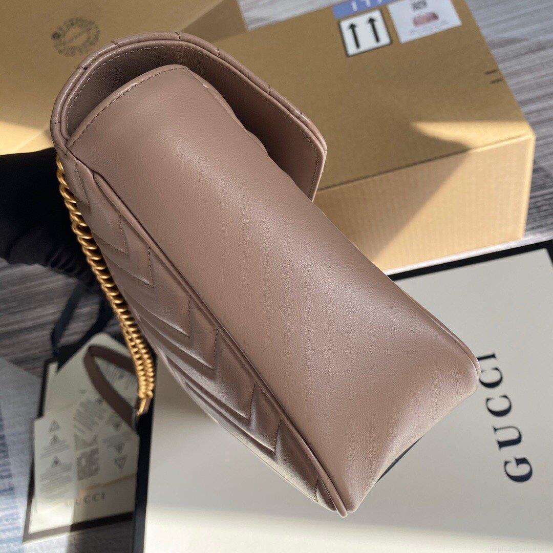 Gucci 443496 GG Marmont Medium Matelassé Shoulder Bag Light Pink