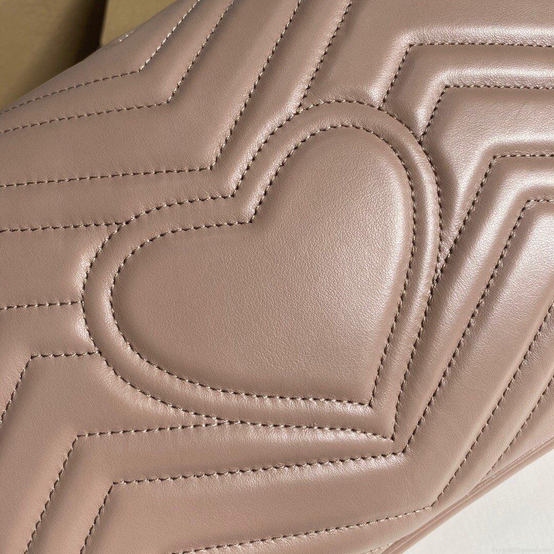 Gucci 443496 GG Marmont Medium Matelassé Shoulder Bag Light Pink
