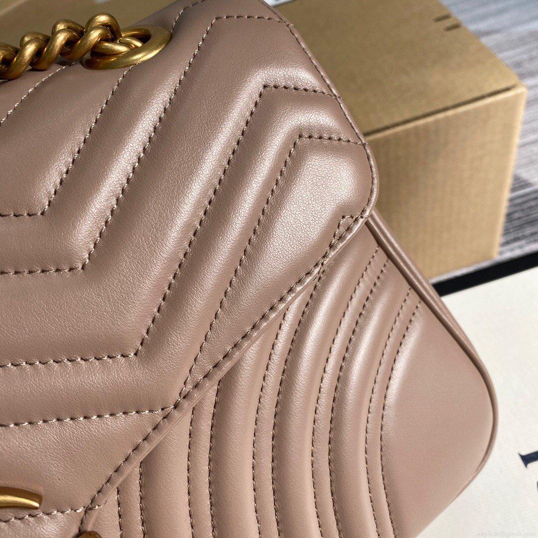 Gucci 443496 GG Marmont Medium Matelassé Shoulder Bag Light Pink