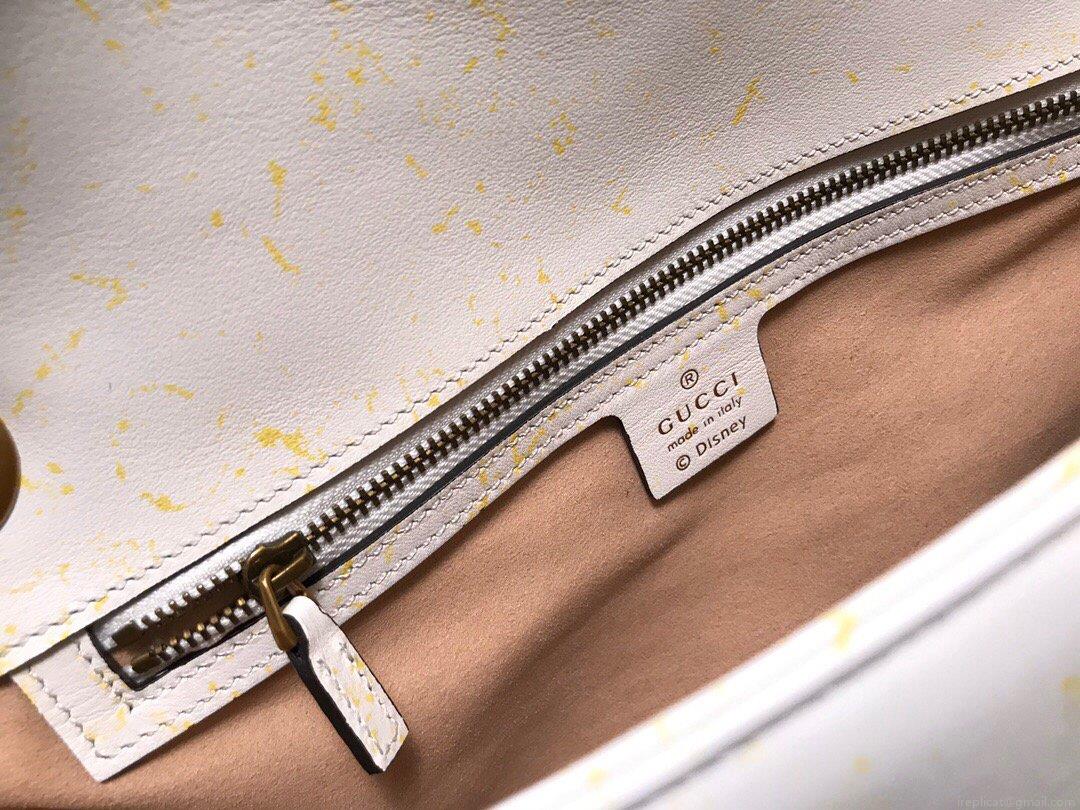 Gucci 443496 GG Marmont Medium Matelassé Shoulder Bag White and printer