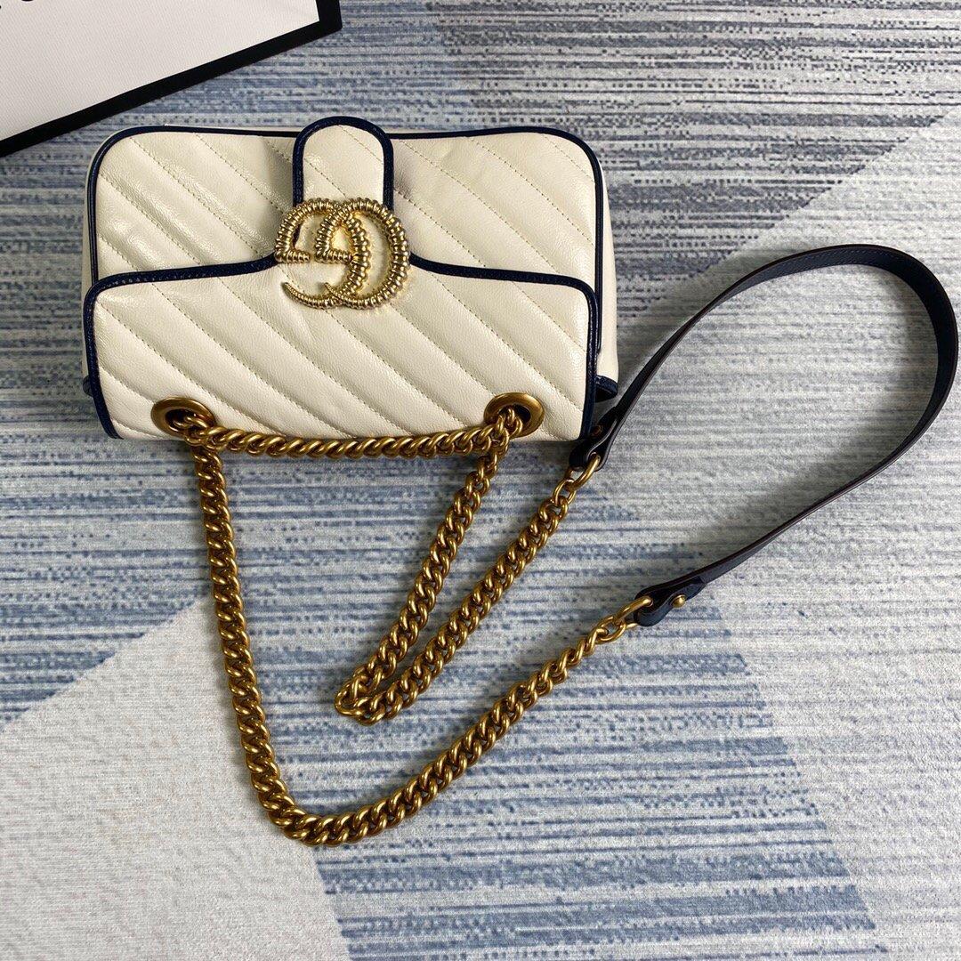 Gucci 446744 GG Marmont Matelassé Mini Bag Beige