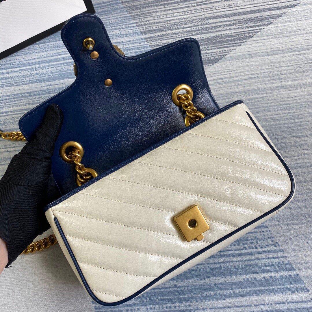 Gucci 446744 GG Marmont Matelassé Mini Bag Beige