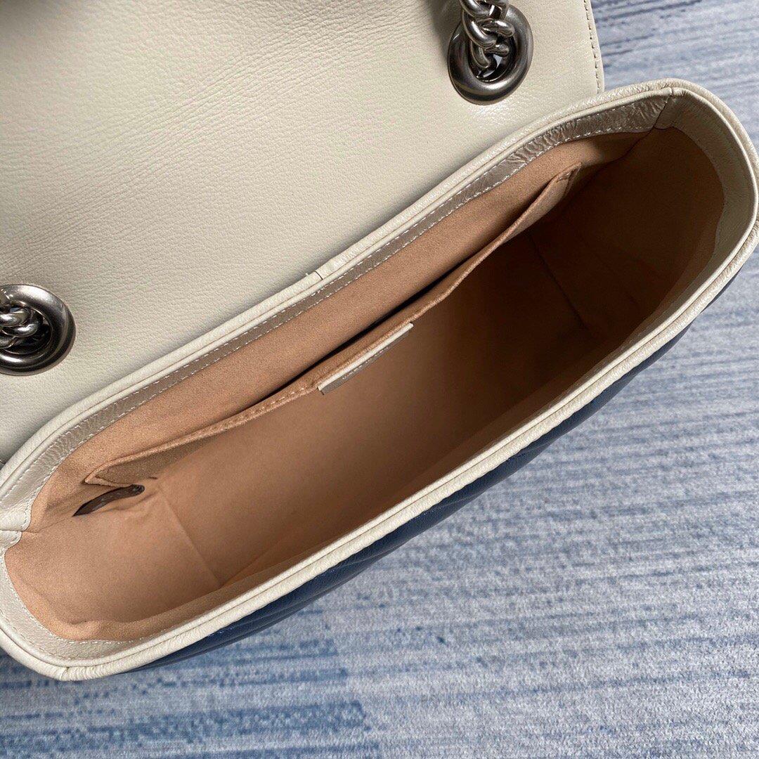 Gucci 446744 GG Marmont Matelassé Mini Bag Navy Blue