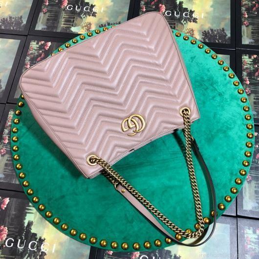 Gucci 453569 GG Marmont Matelassé Shoulder Bag Light Pink