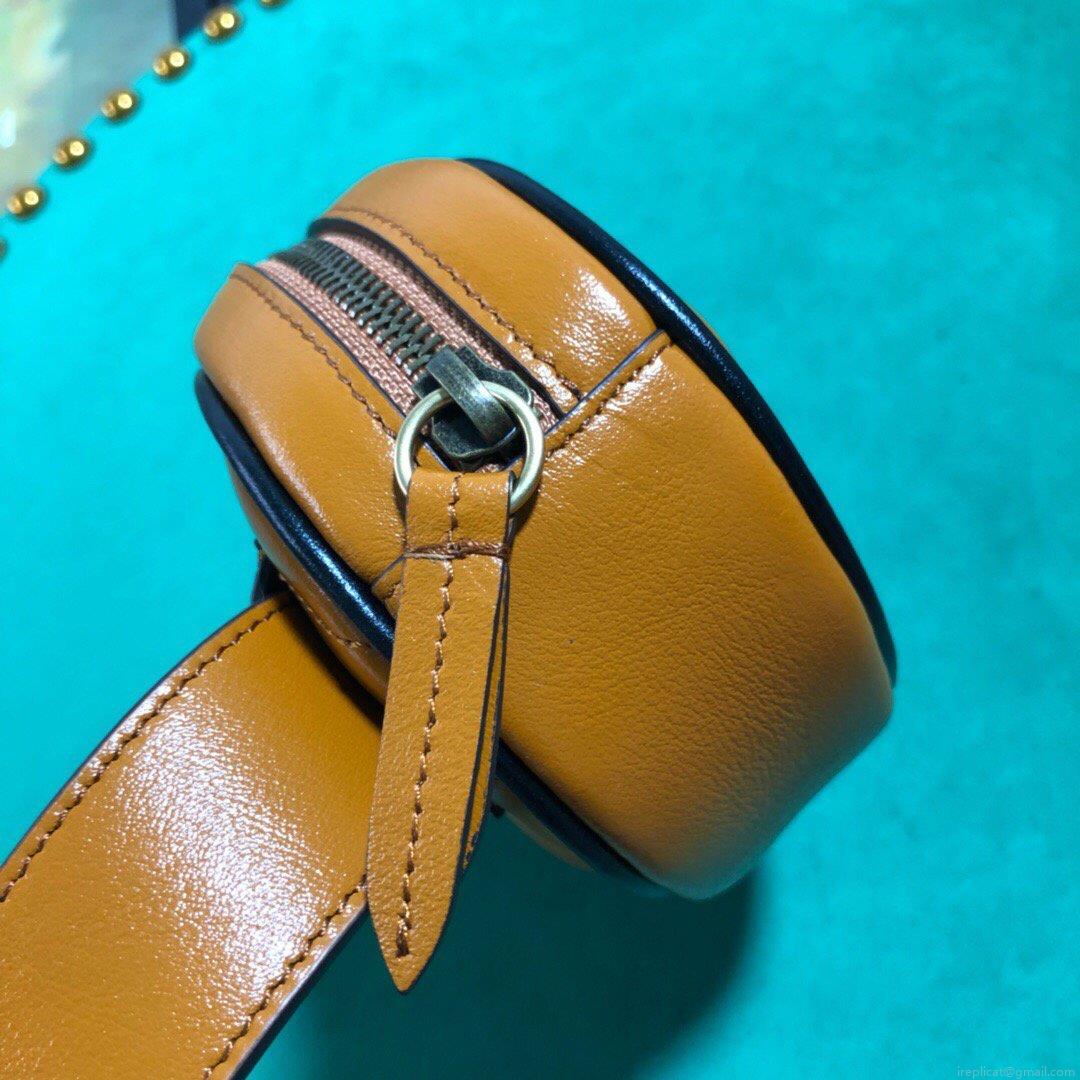 Gucci 476434 GG Marmont Matelassé Leather Belt Bag Brown