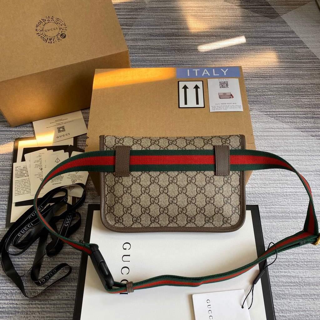 Gucci 493930 Neo Vintage GG Supreme Belt Bag Beige