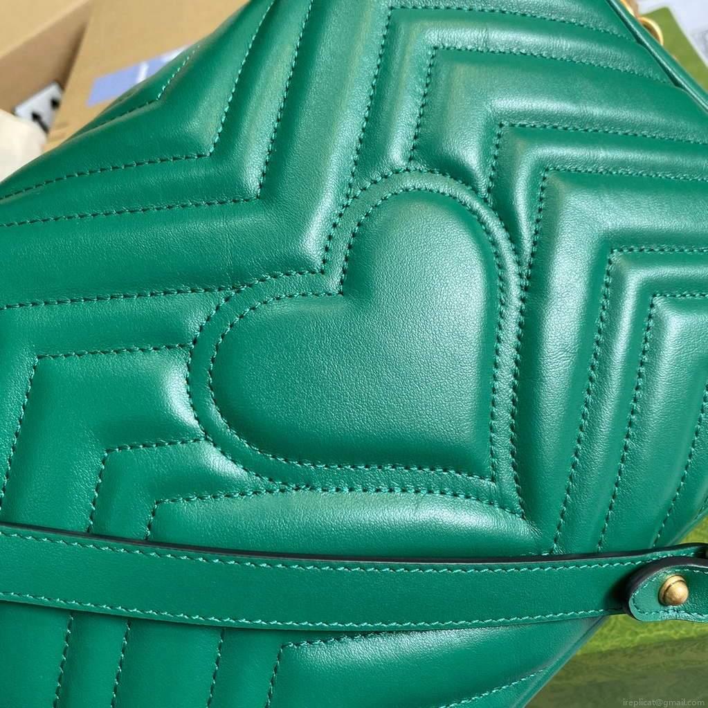 Gucci 498110 GG Marmont Small Top Handle Bag Green