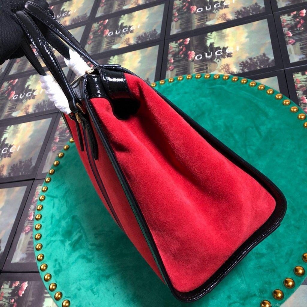 Gucci 524537 Gucci Ophidia GG Medium Tote Shoulder Bag Red