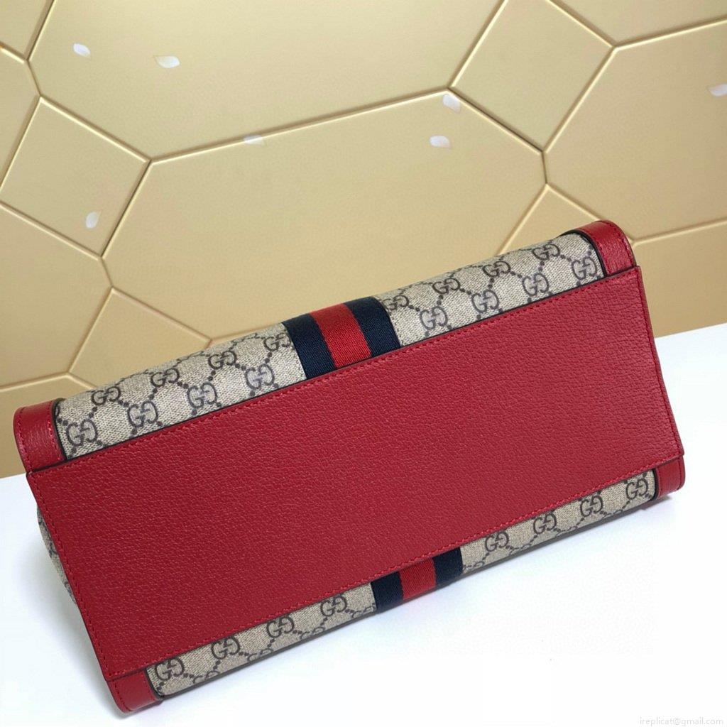 Gucci 524537 Ophidia GG Medium Tote Red Bag