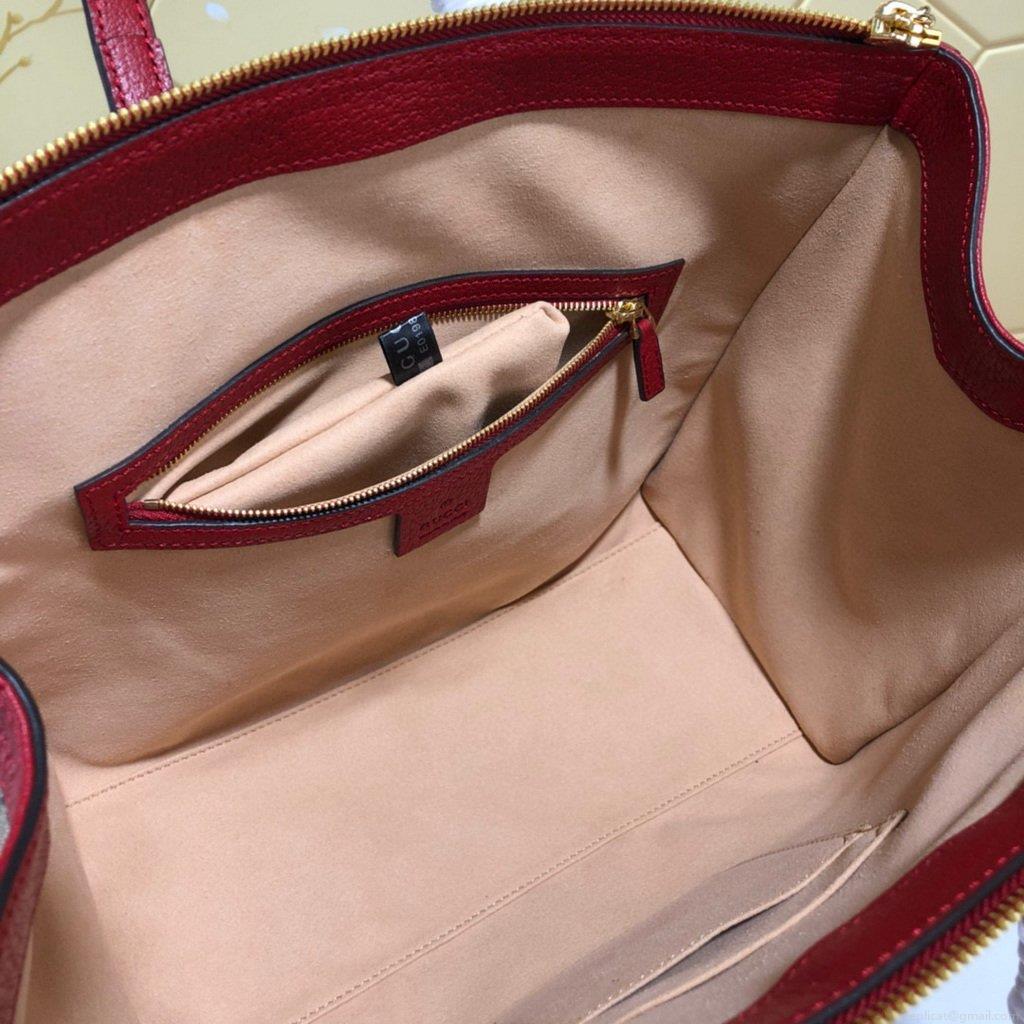 Gucci 524537 Ophidia GG Medium Tote Red Bag