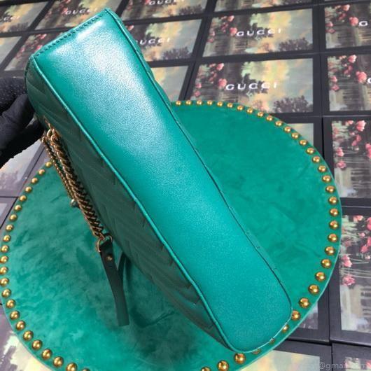 Gucci 524578 GG Marmont Matelassé Shoulder Bag Green