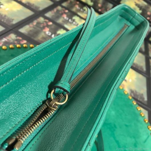 Gucci 524578 GG Marmont Matelassé Shoulder Bag Green