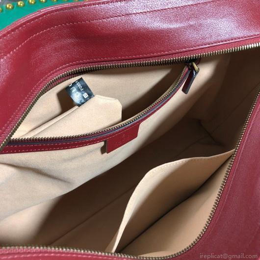 Gucci 524578 GG Marmont Matelassé Shoulder Bag Red