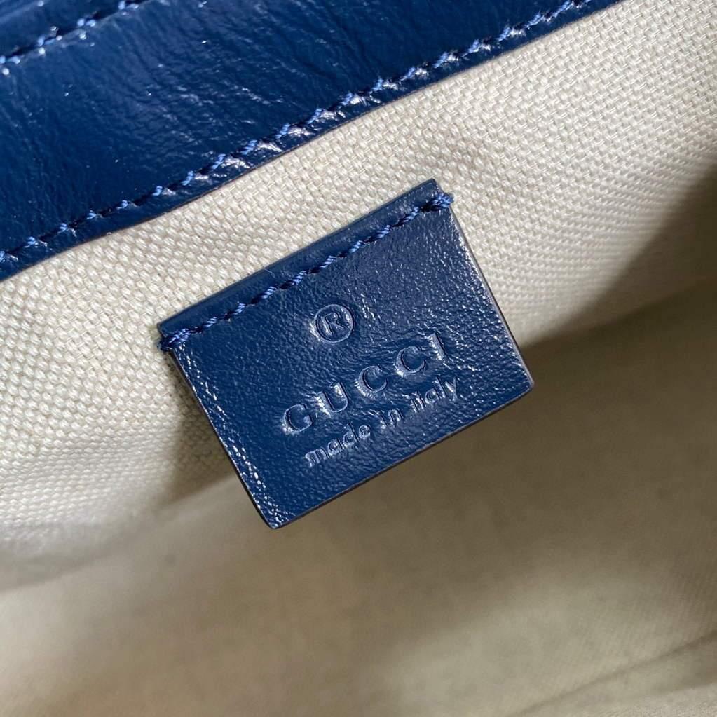 Gucci 583571 GG Marmont Multicolour mini top handle bag Rose red