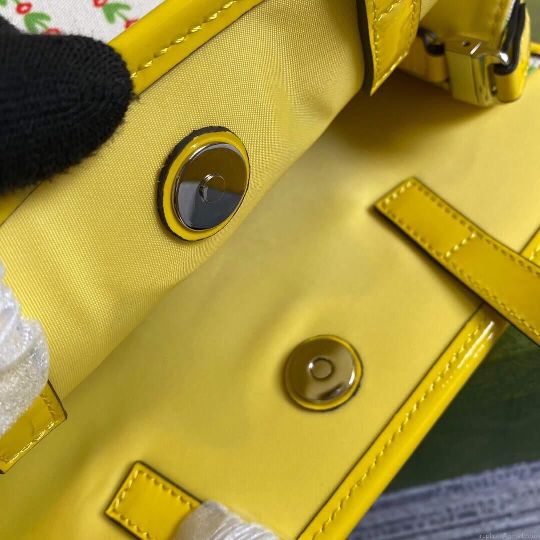 Gucci 612992 GG Medium Ophidia Tote Shoulder Bag Yellow