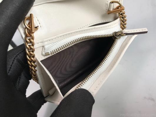 Gucci 625693 GG Marmont Card Case Wallet White
