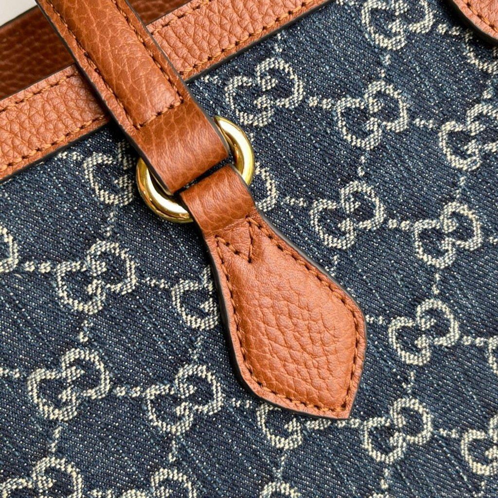 Gucci 631685 Ophidia GG Medium Tote Bag Blue