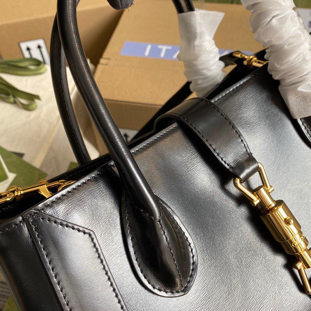 Gucci 649016 Gucci Jackie 1961 Medium Tote Bag Black