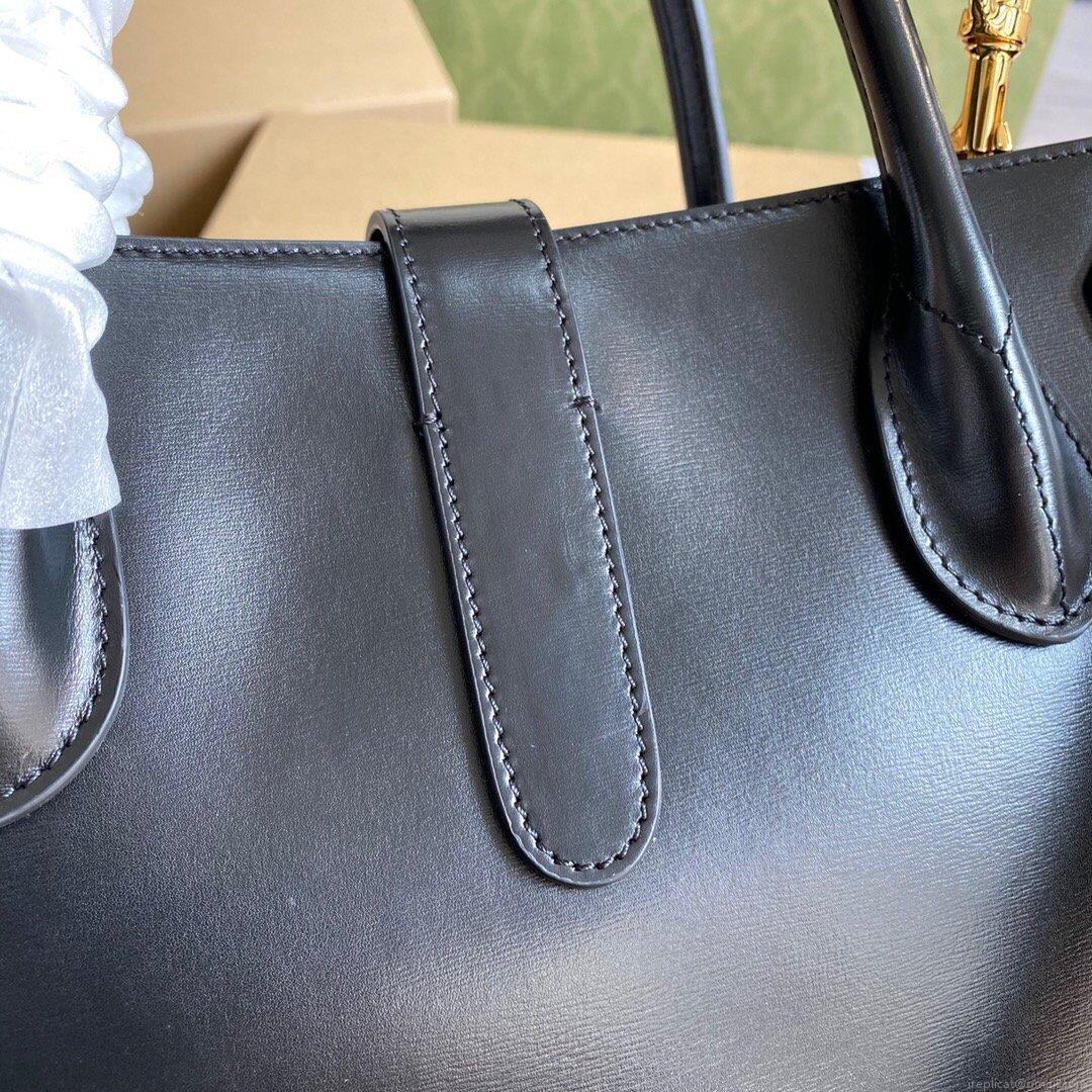 Gucci 649016 Gucci Jackie 1961 Medium Tote Bag Black