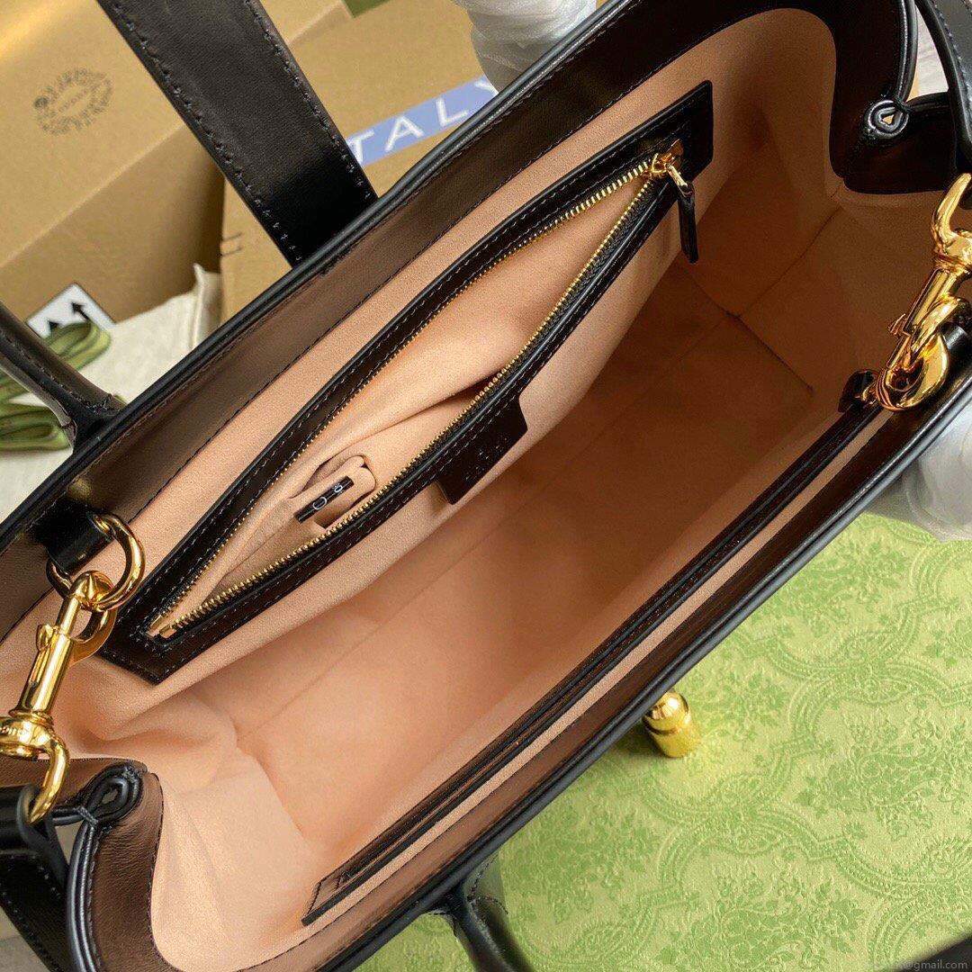 Gucci 649016 Gucci Jackie 1961 Medium Tote Bag Black