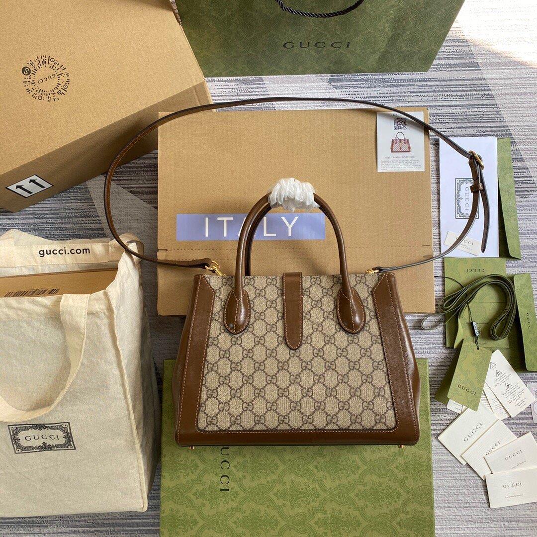 Gucci 649016 Gucci Jackie 1961 Medium Tote Bag Brown