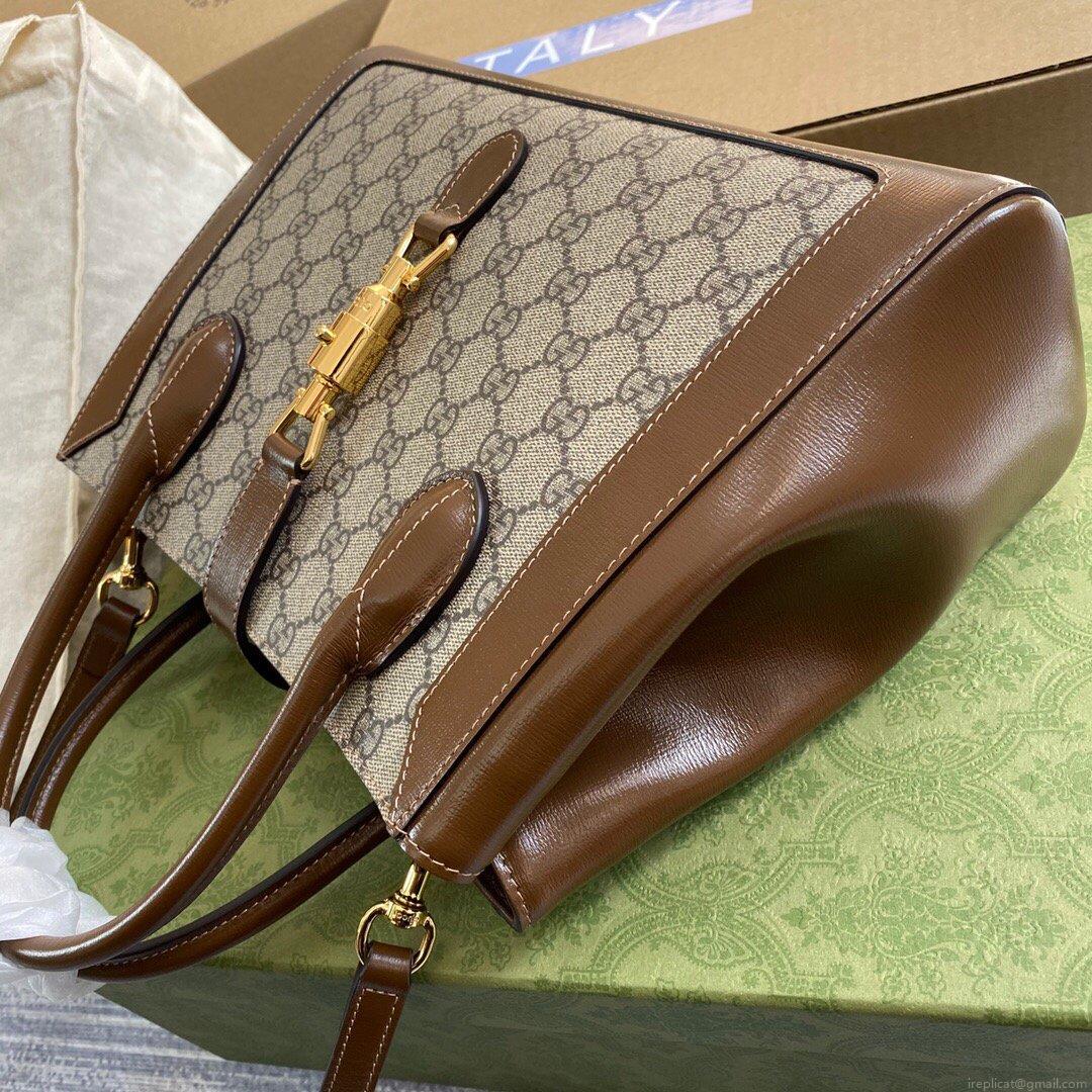 Gucci 649016 Gucci Jackie 1961 Medium Tote Bag Brown