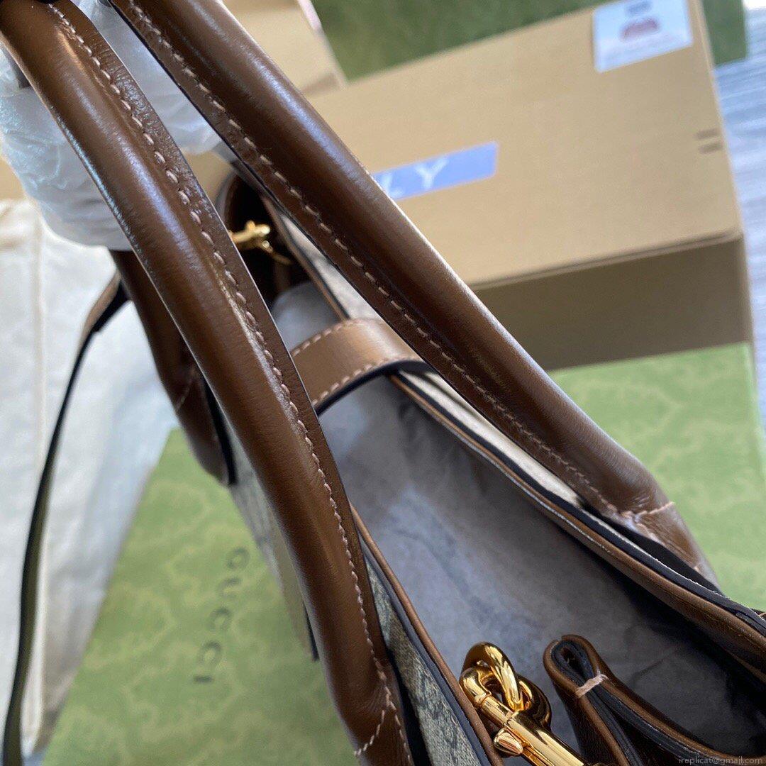 Gucci 649016 Gucci Jackie 1961 Medium Tote Bag Brown