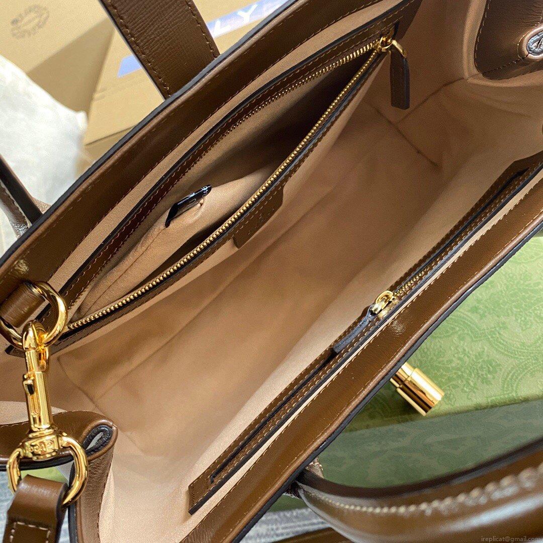 Gucci 649016 Gucci Jackie 1961 Medium Tote Bag Brown