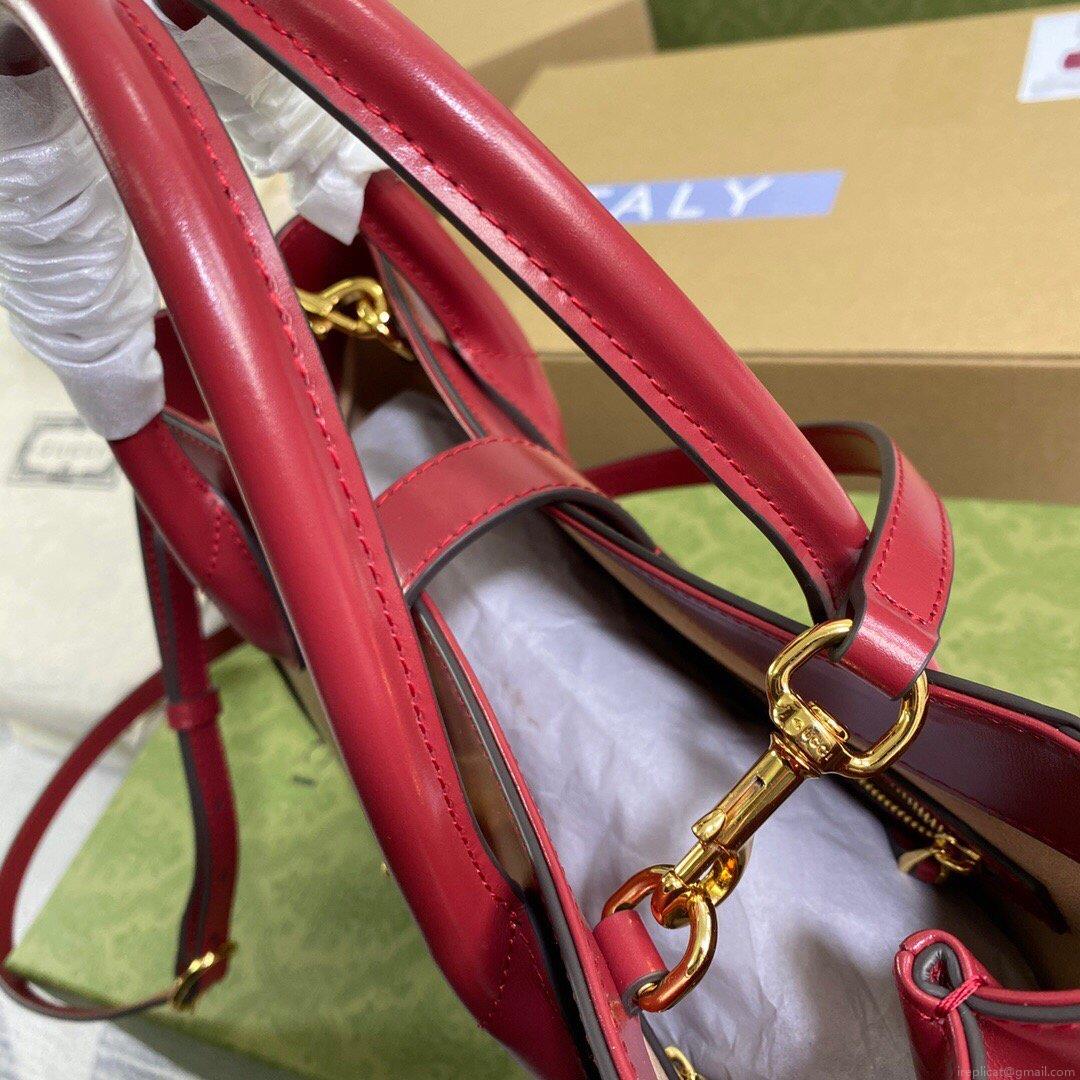 Gucci 649016 Gucci Jackie 1961 Medium Tote Bag Red