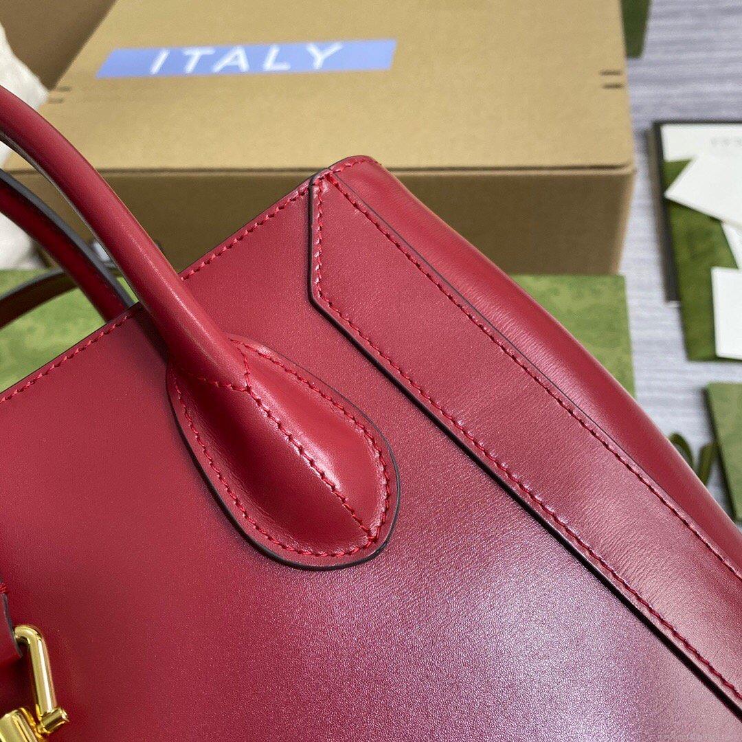 Gucci 649016 Gucci Jackie 1961 Medium Tote Bag Red