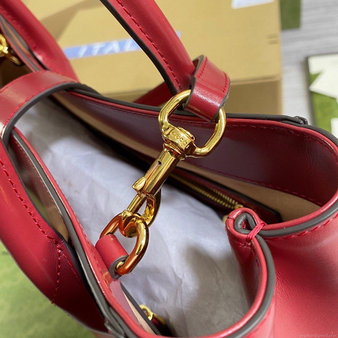 Gucci 649016 Gucci Jackie 1961 Medium Tote Bag Red