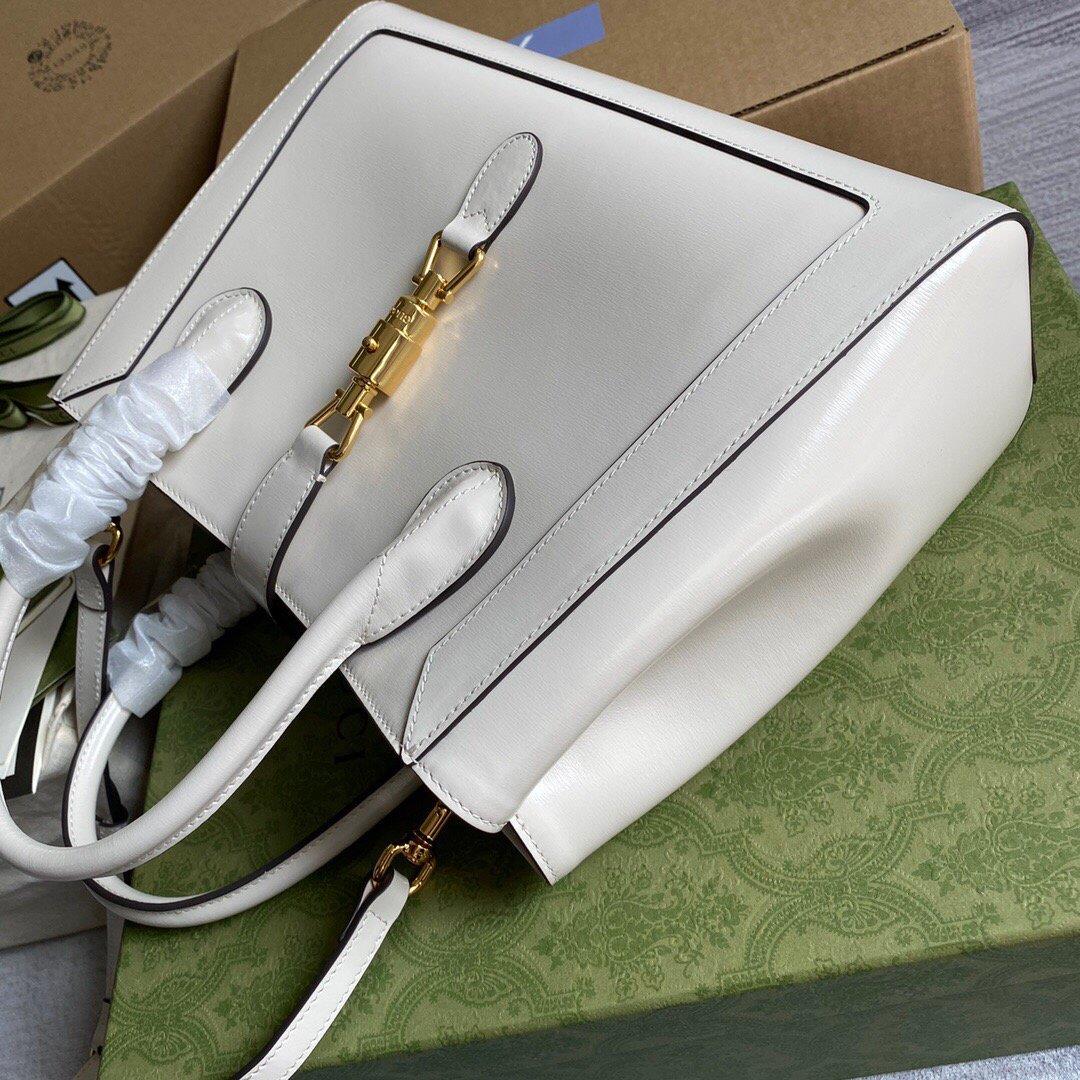 Gucci 649016 Gucci Jackie 1961 Medium Tote Bag White