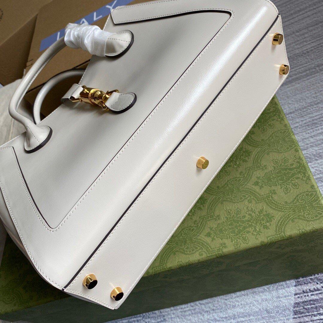 Gucci 649016 Gucci Jackie 1961 Medium Tote Bag White