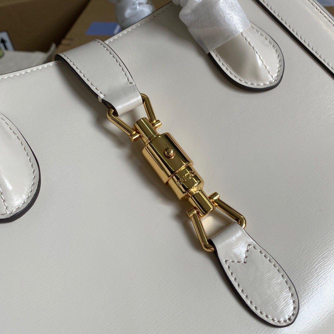 Gucci 649016 Gucci Jackie 1961 Medium Tote Bag White
