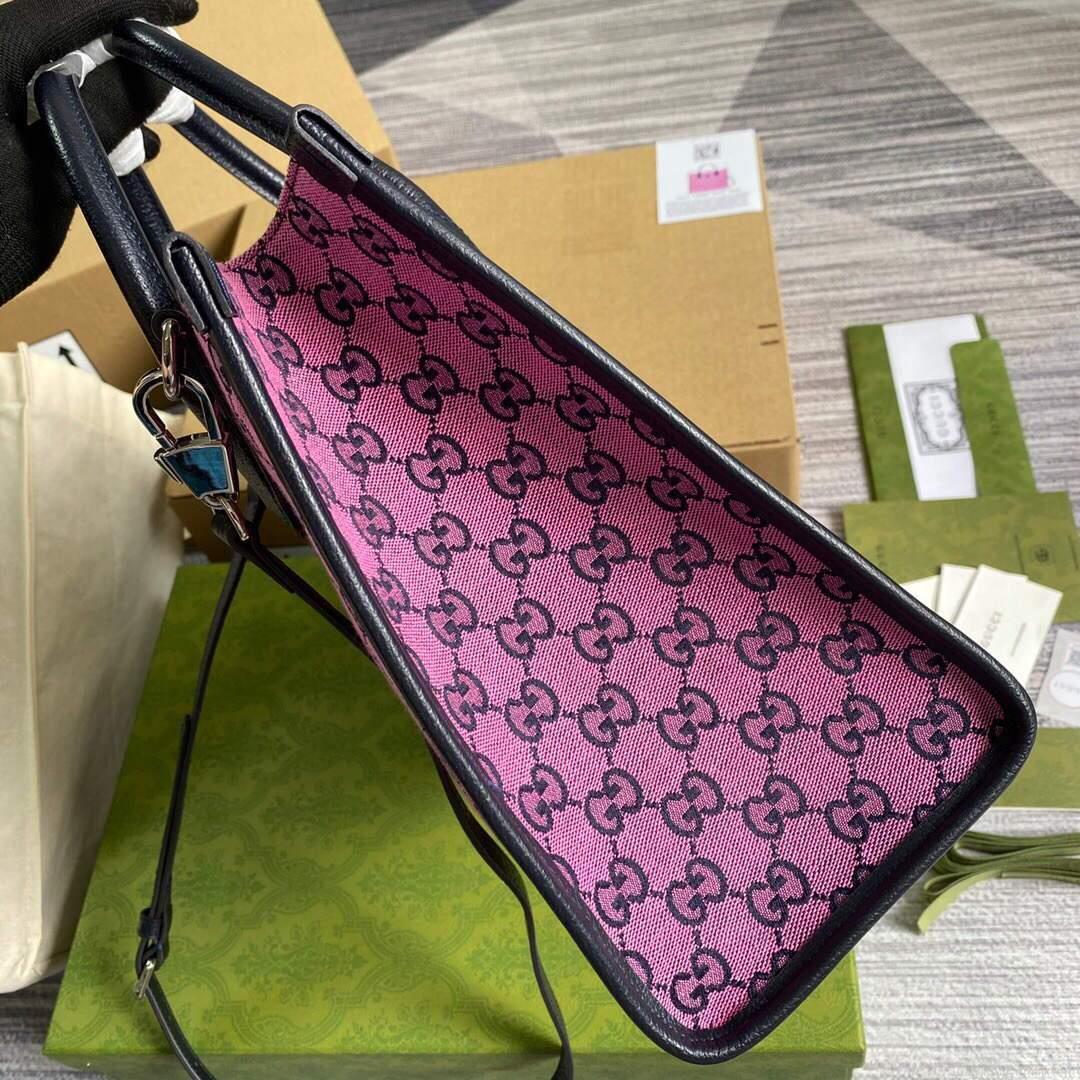 Gucci 659983 GG Multicolour Small Tote Bag Purple