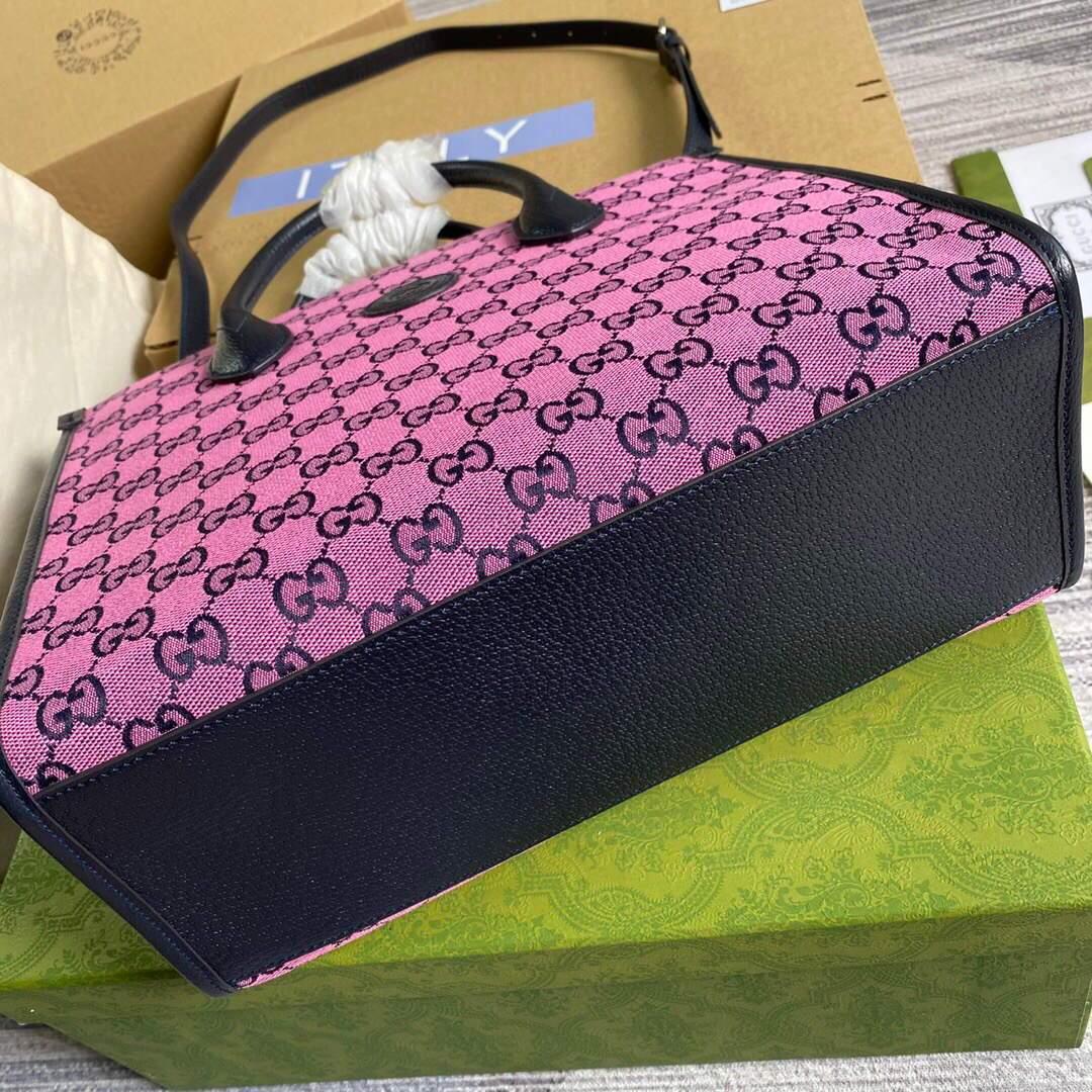 Gucci 659983 GG Multicolour Small Tote Bag Purple
